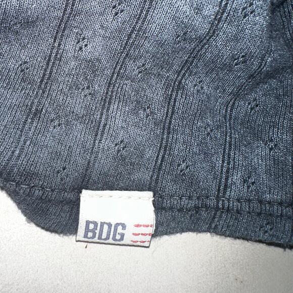 Urban outfitters bdg pointelle baby tee waffle long sleeve sz m - Picture 3 of 5